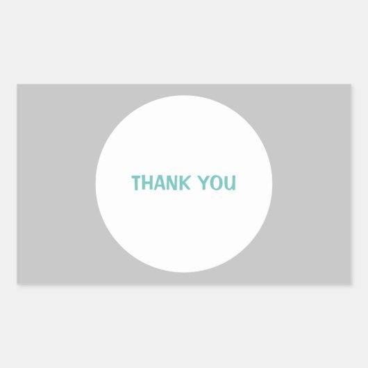 ステッカーありがとう 長方形シール (正面)