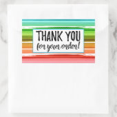 ステッカーありがとう 長方形シール (バッグ)