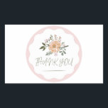 ステッカーありがとう 長方形シール<br><div class="desc">四角形のシール</div>