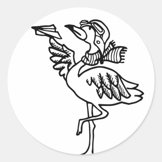 ステッカーおもしろい – 動物 –  ラウンドシール (正面)