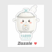 ステッカーかわいい私は炊飯器ストーブ大好き シール (シート)