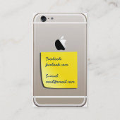 ステッカーが付いている金ゴールドのiPhone 6の名刺 名刺 (裏面)