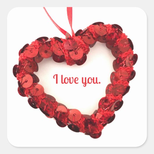 ステッカーが大好き スクエアシール (正面)