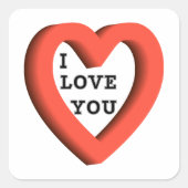 ステッカーが大好き スクエアシール (正面)