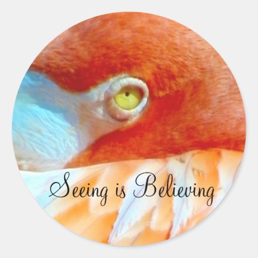 ステッカーが見える ラウンドシール (正面)