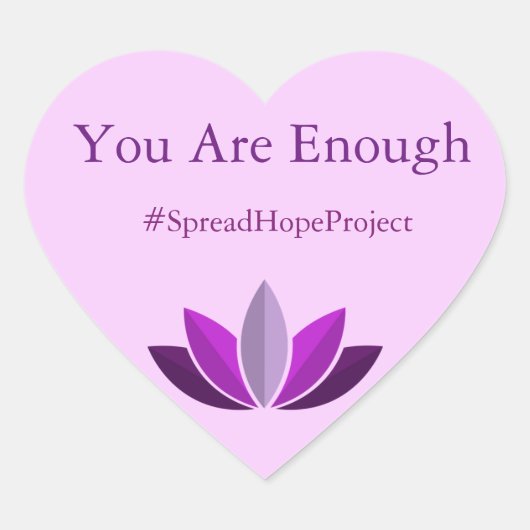 ステッカーが足りる ハートシール (正面)