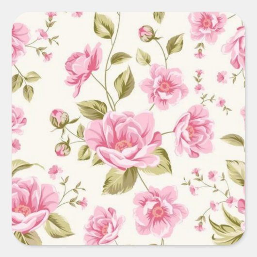 ステッカーであなたの内側のフローリストを解放 スクエアシール (正面)