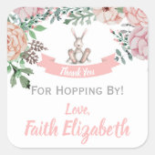 ステッカーでホッピングしてくれてありがとう スクエアシール (正面)