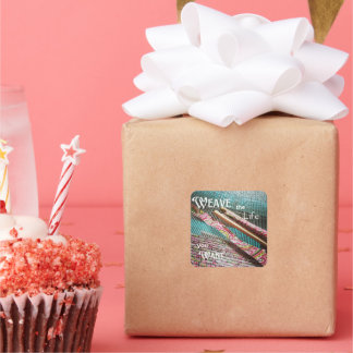 ステッカーで人生を織り上げる スクエアシール