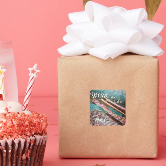 ステッカーで人生を織り上げる スクエアシール (パーティー)