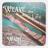 ステッカーで人生を織り上げる スクエアシール (正面)