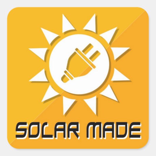 ステッカーで作ら太陽のれる スクエアシール (正面)