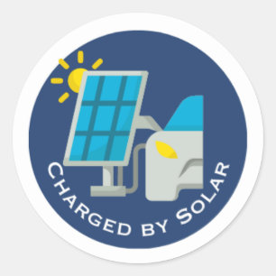 ステッカーで充電された太陽のEV ラウンドシール