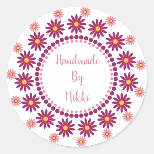 ステッカーで手作りする ラウンドシール (正面)