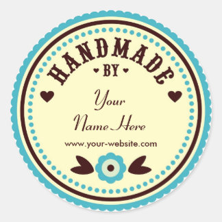 ステッカーで手作りアクアパーソナライズされたフラワー ラウンドシール