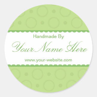 ステッカーで手作りグリーンパーソナライズされたレース ラウンドシール