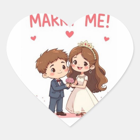ステッカーとラベルが私と結婚 ハートシール (正面)