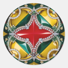 ステッカーとロサンゼルスカラーデザイン ラウンドシール