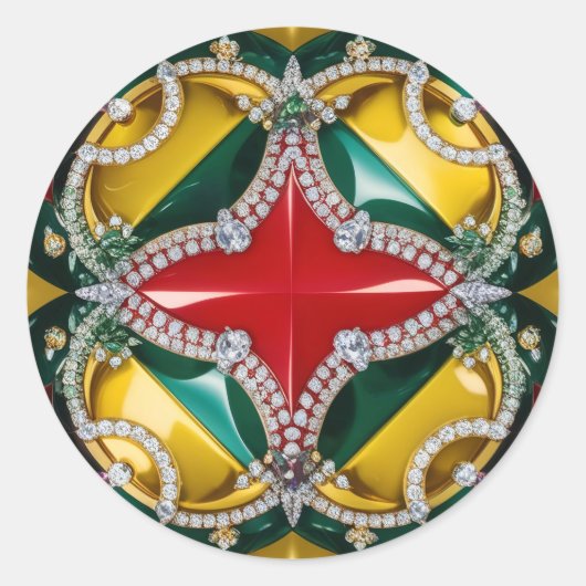 ステッカーとロサンゼルスカラーデザイン ラウンドシール (正面)