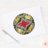 ステッカーとロサンゼルスカラーデザイン ラウンドシール (封筒)