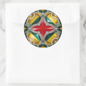 ステッカーとロサンゼルスカラーデザイン ラウンドシール (バッグ)