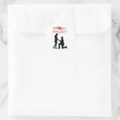 ステッカーと結婚してくれないか ラウンドシール (バッグ)