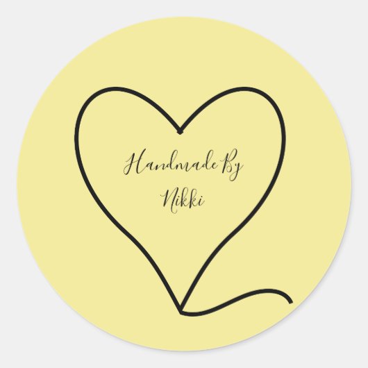 ステッカーによってハンドメイド ラウンドシール (正面)