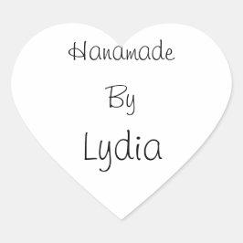 ステッカーによる手作り ハートシール