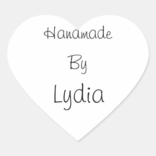 ステッカーによる手作り ハートシール (正面)