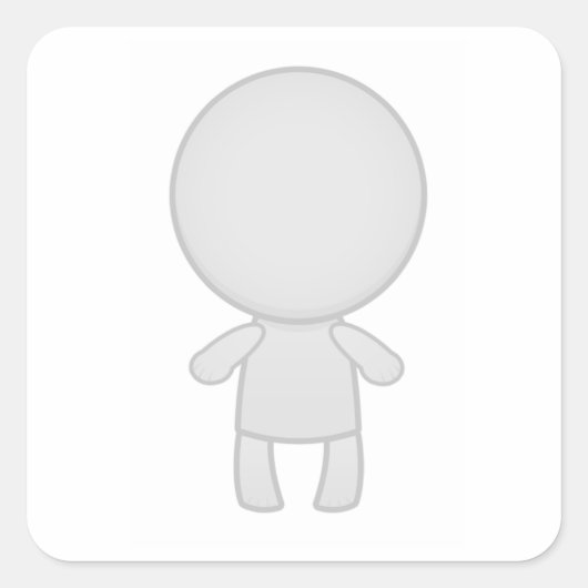 ステッカーにゾンビを！ スクエアシール (正面)