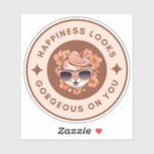 ステッカーにハッピネスが華やかに シール (シート)