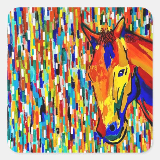 ステッカーにレ走ディ スクエアシール (正面)