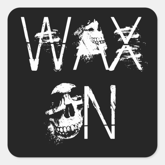 ステッカーにワックスが貼ってある… スクエアシール (正面)