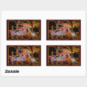 ステッカーに乗る 長方形シール (シート)