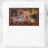 ステッカーに乗る 長方形シール (バッグ)