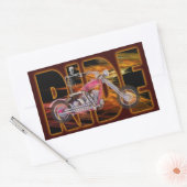 ステッカーに乗る 長方形シール (封筒)