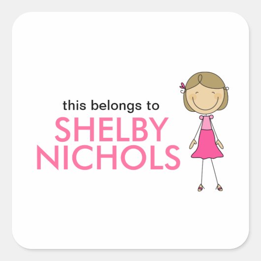 ステッカーに属する(シェルビー) スクエアシール (正面)