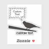 ステッカーに座るカナリア鳥 シール (シート)