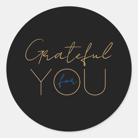 ステッカーに感謝 ラウンドシール (正面)