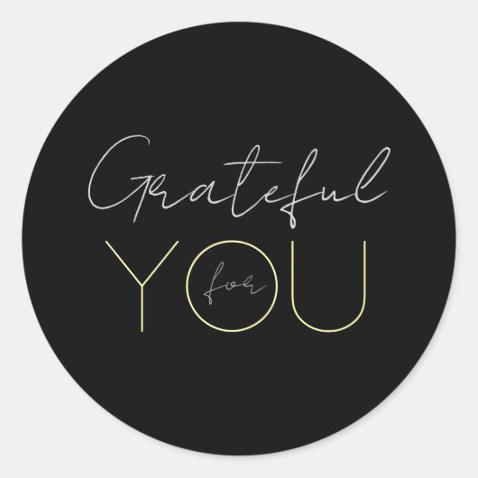ステッカーに感謝 ラウンドシール (正面)