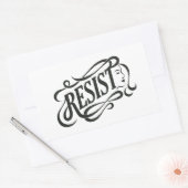 ステッカーに抵抗する 長方形シール (封筒)