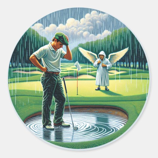 ステッカーに捕らえられた美素晴らししい瞬間。 ラウンドシール (正面)