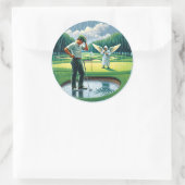 ステッカーに捕らえられた美素晴らししい瞬間。 ラウンドシール (バッグ)