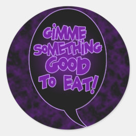 ステッカーに良いものを食べ出す ラウンドシール