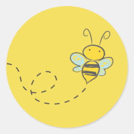 ステッカーのあたりの蜂飛行中に ラウンドシール