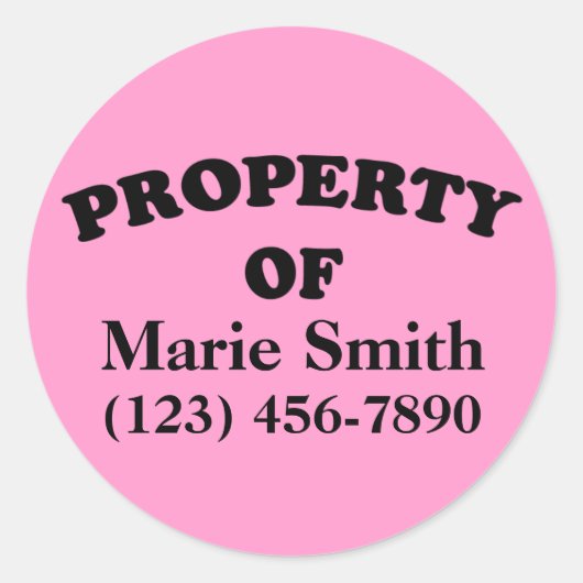 ステッカーのカスタムプロパティ ラウンドシール (正面)