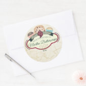 ステッカーのキッチンからクリスマスクッキーのキャンディ ラウンドシール (封筒)