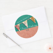 ステッカーのキッチンからクリスマスクッキー牛乳 ラウンドシール (封筒)