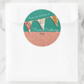 ステッカーのキッチンからクリスマスクッキー牛乳 ラウンドシール (バッグ)