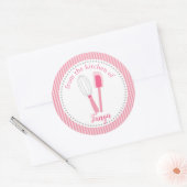 ステッカーのキッチンかパーソナライズされたら ラウンドシール (封筒)